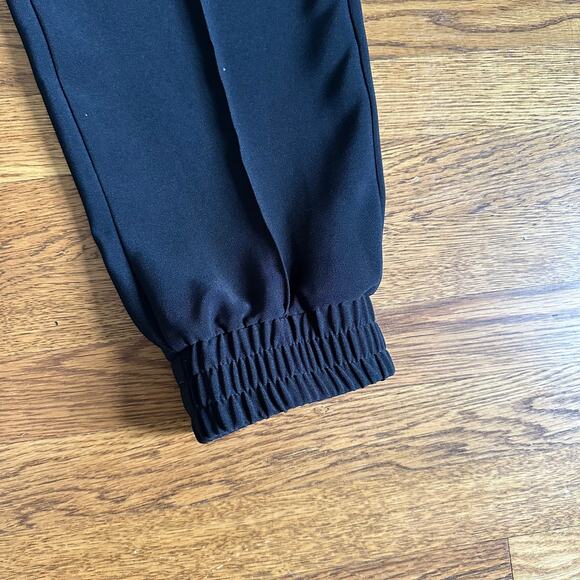 Zara Black with White Trim Tapered Pleated Pants - Picture 2 of 7